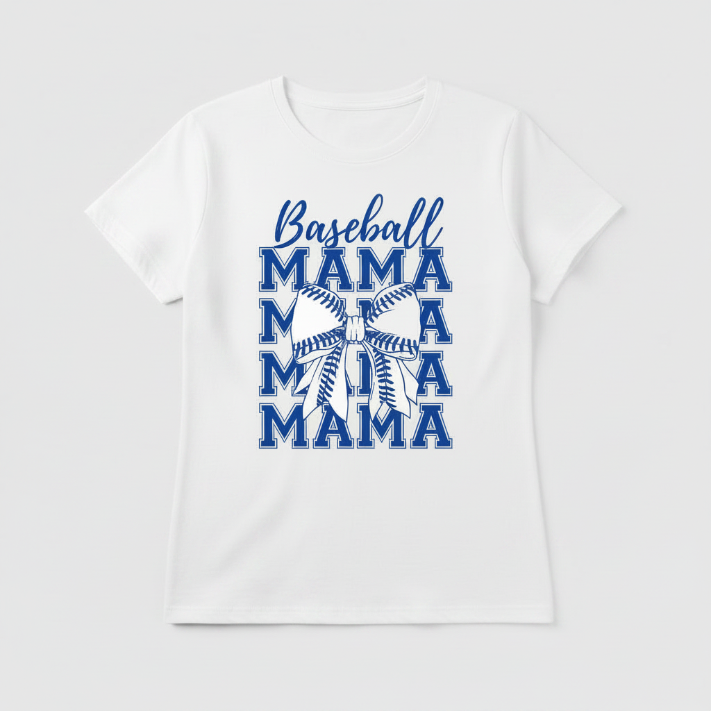 Baseball Mama White Short Sleeve Tee