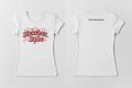 Bleacher Babe Retro Hearts tee front and back view