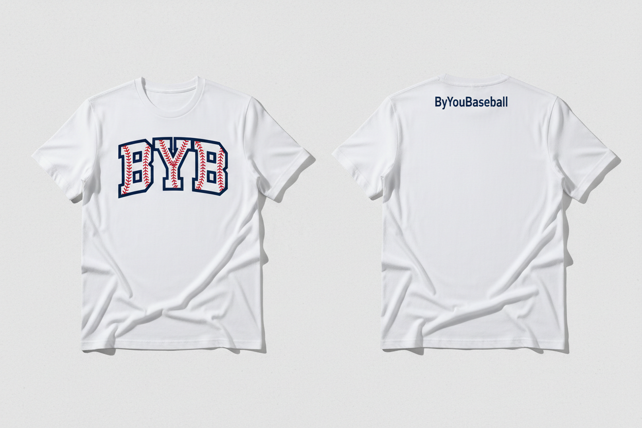 BYB Varsity Monogram tee front and back view