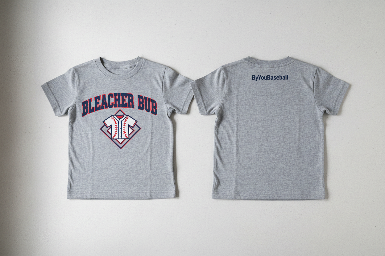Bleacher Bub Retro Diamond tee front and back view